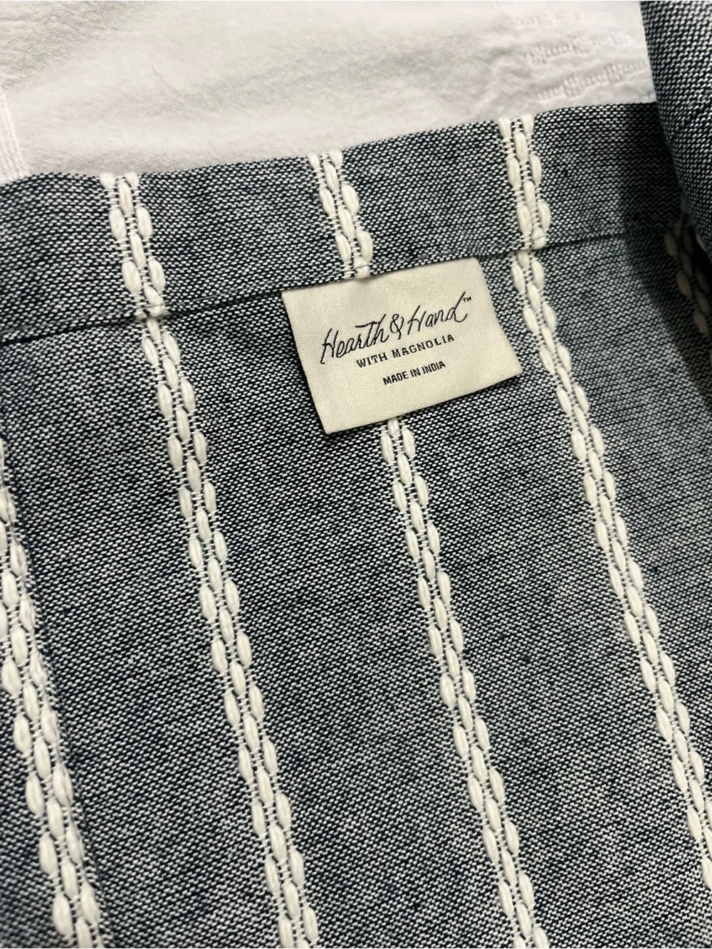 Hearth and Hand with Magnolia Woven Striped Cotton Knit Table Runner